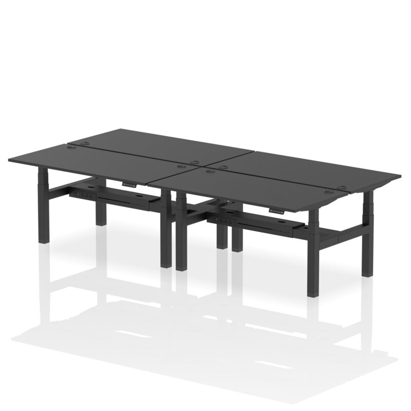 Air Back-to-Back Height Adjustable Bench Desk - 4 Person - Image 79