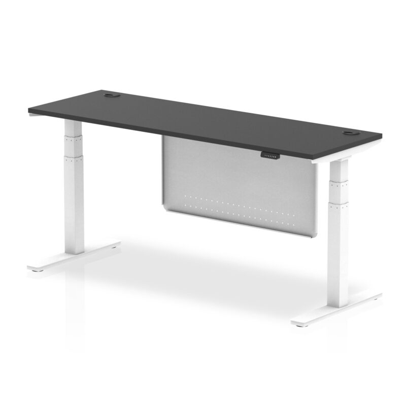 OE - Air Height Adjustable Slimline Desk with Cable Ports with Steel Modesty Panel - Image 83