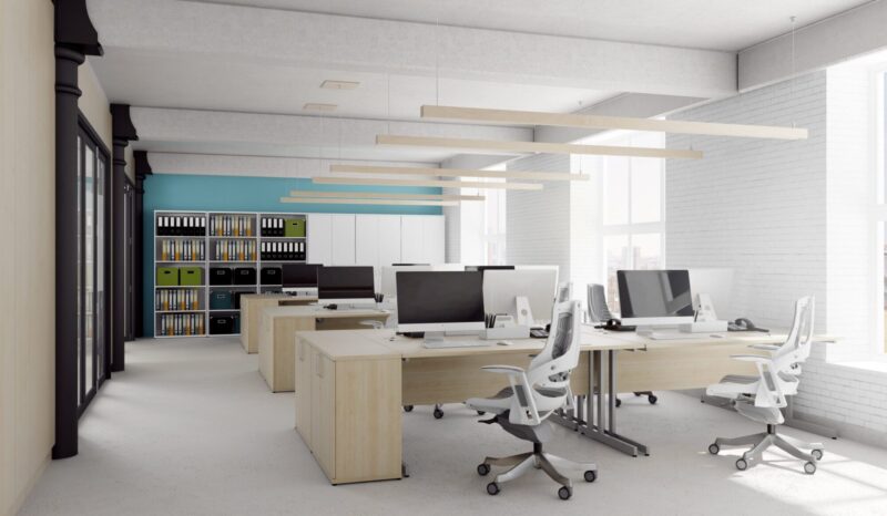 Impulse 1400mm Straight Desk Cantilever Leg - Image 41
