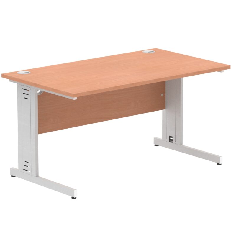 Impulse 1400mm Straight Desk Cable Managed Leg - Image 14