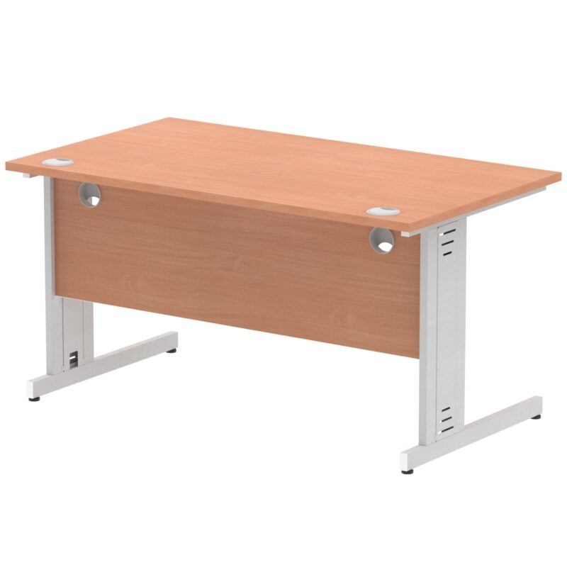 Impulse 1400mm Straight Desk Cable Managed Leg - Image 16