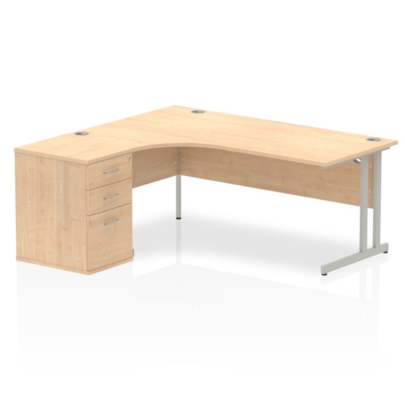 Impulse 1800mm Cantilever Left Crescent Desk Workstation - Image 9