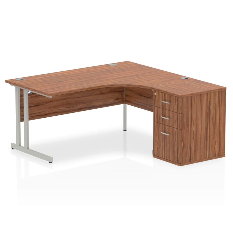 Impulse 1600mm Cantilever Right Crescent Desk Workstation - Image 17