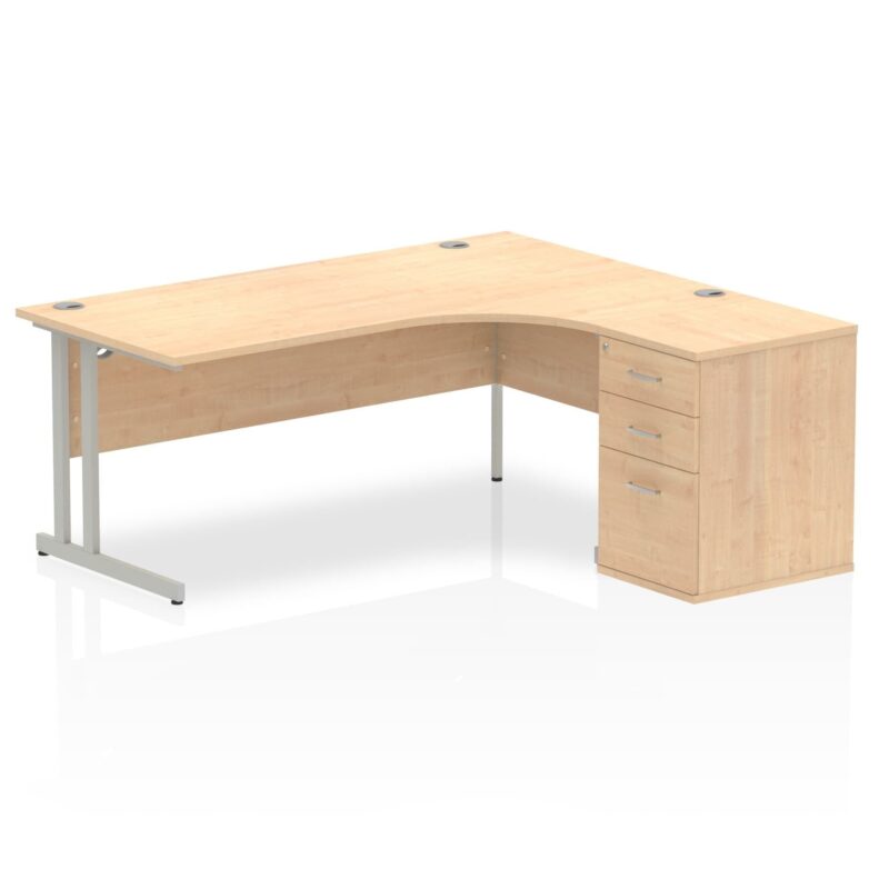 Impulse 1800mm Cantilever Right Crescent Desk Workstation - Image 7