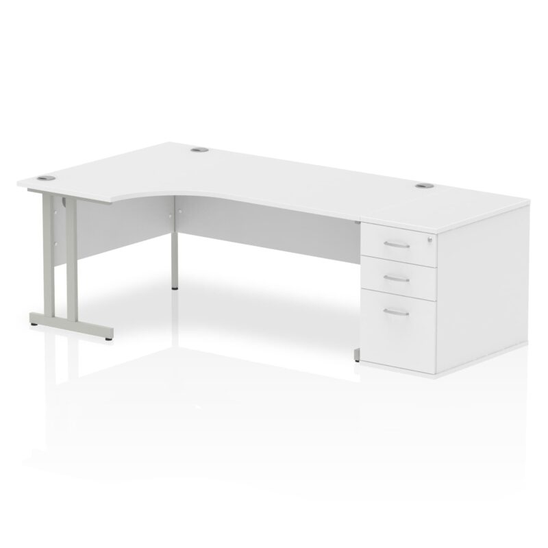 Impulse 1800mm Cantilever Left Crescent Desk Workstation - Image 18