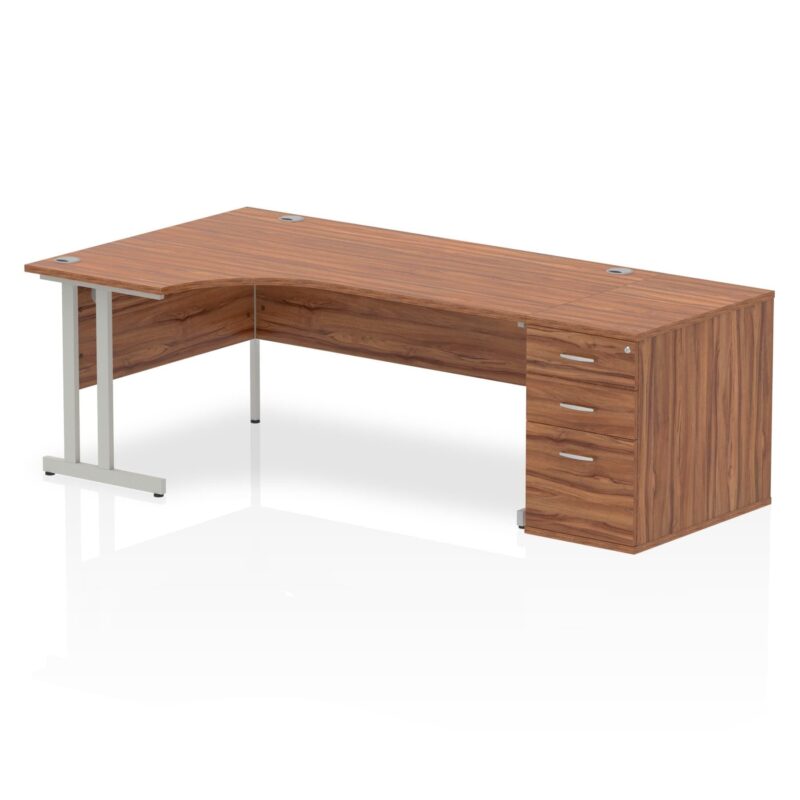 Impulse 1800mm Cantilever Left Crescent Desk Workstation - Image 15