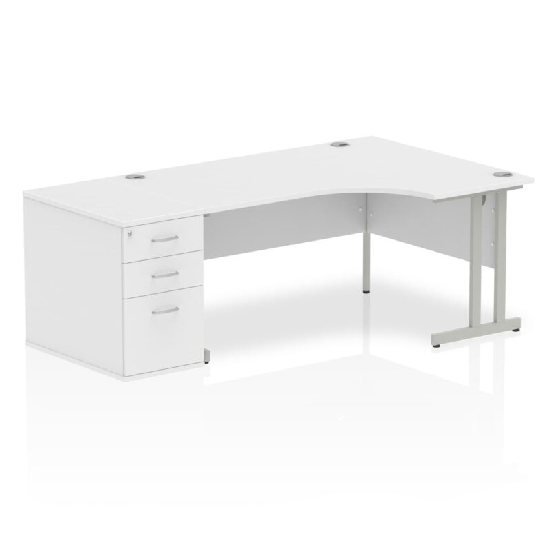 Impulse 1600mm Cantilever Right Crescent Desk Workstation - Image 23