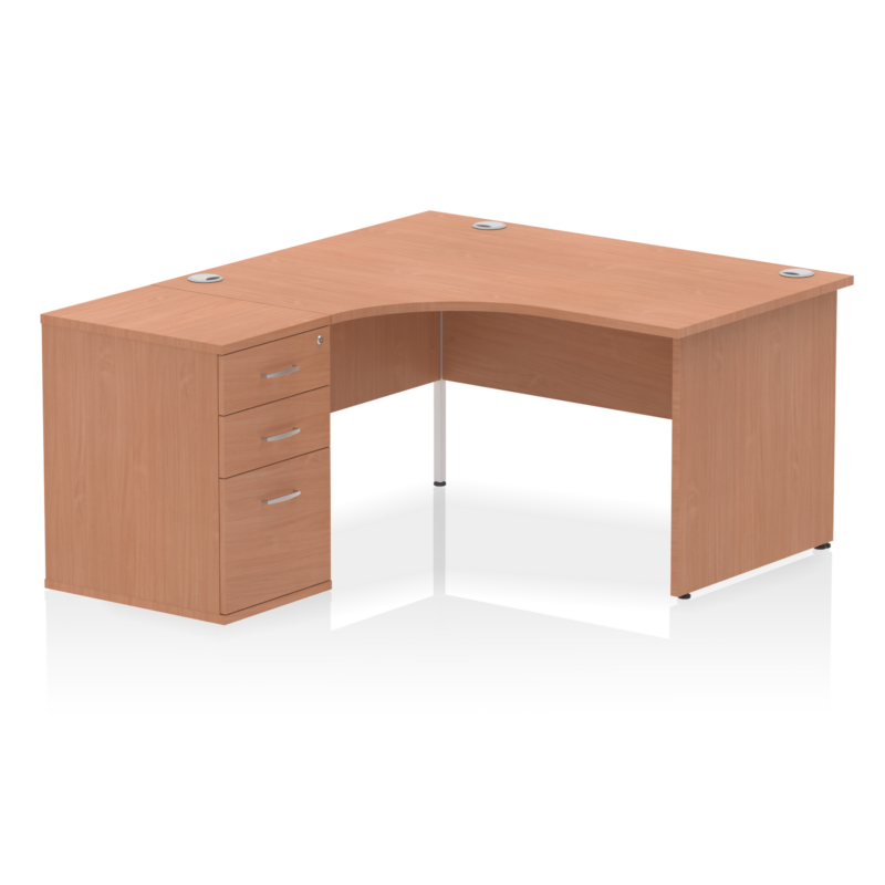 Impulse Panel End Crescent Desk Workstation - Image 51