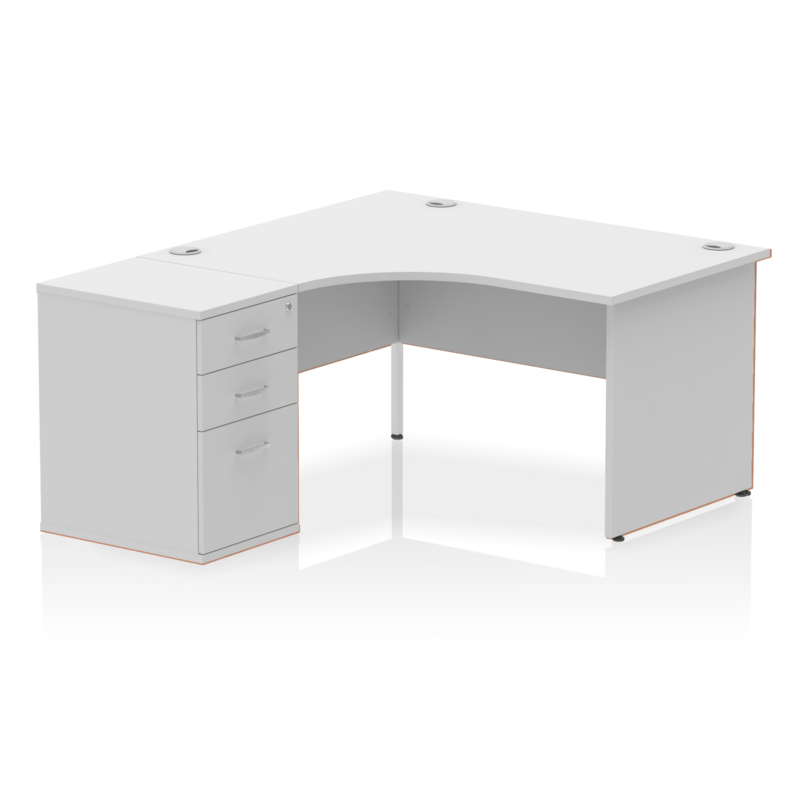Impulse Panel End Crescent Desk Workstation - Image 52