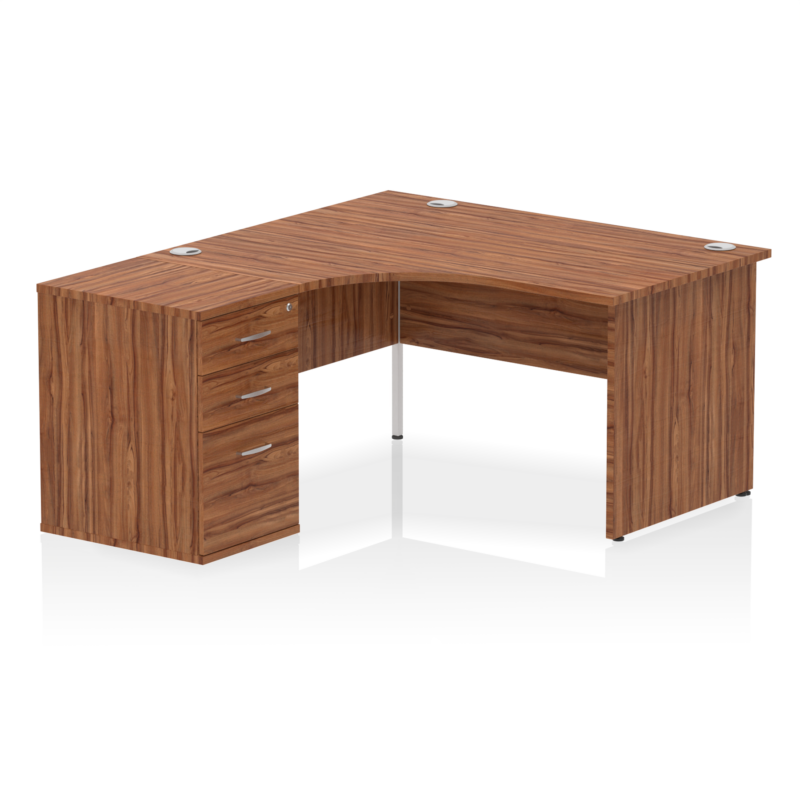 Impulse Panel End Crescent Desk Workstation - Image 80