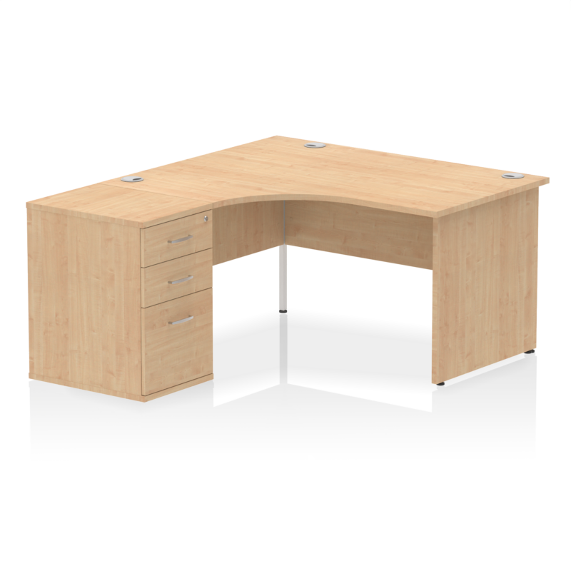 Impulse Panel End Crescent Desk Workstation - Image 81