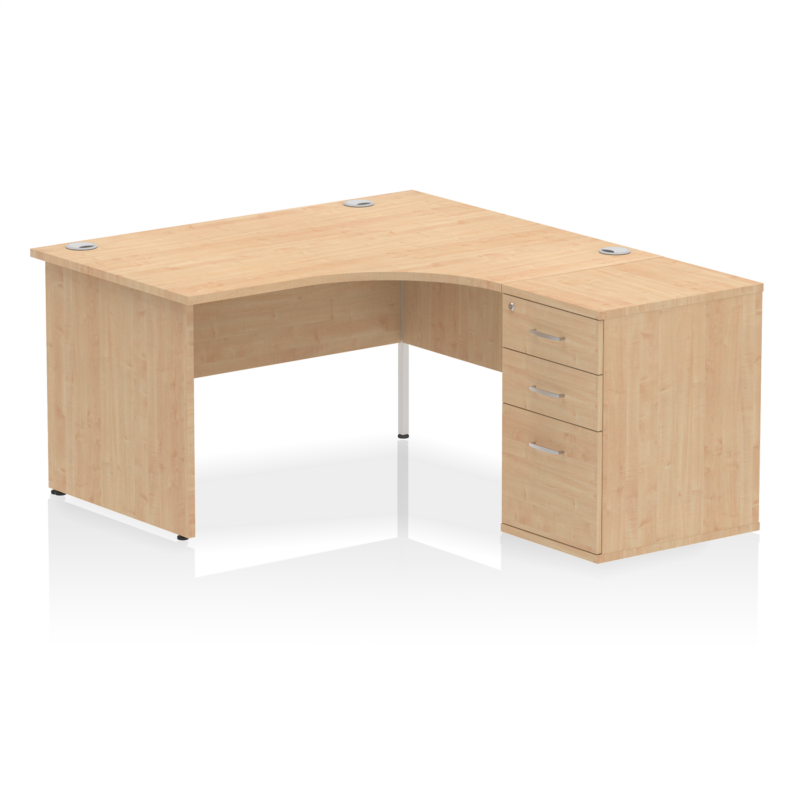 Impulse Panel End Crescent Desk Workstation - Image 61