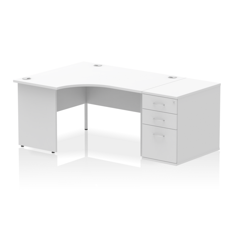 Impulse Panel End Crescent Desk Workstation - Image 67