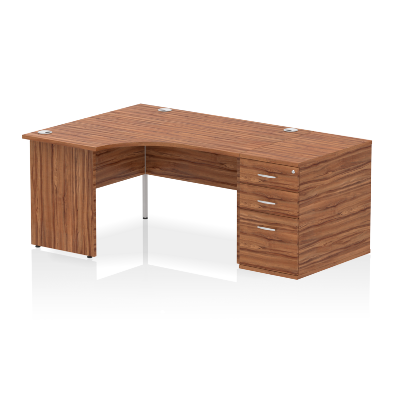 Impulse Panel End Crescent Desk Workstation - Image 68