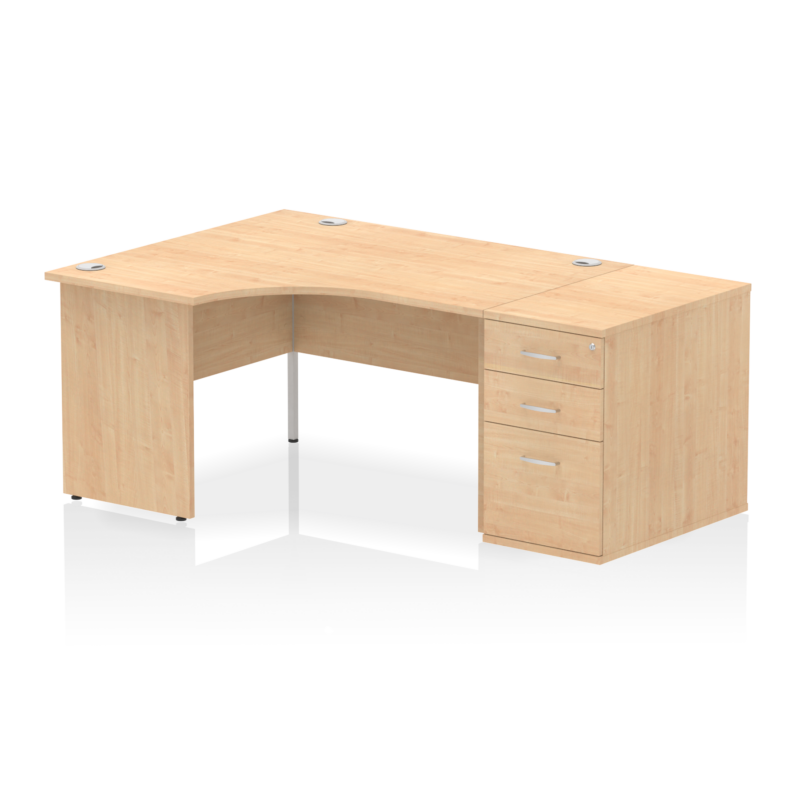 Impulse Panel End Crescent Desk Workstation - Image 69