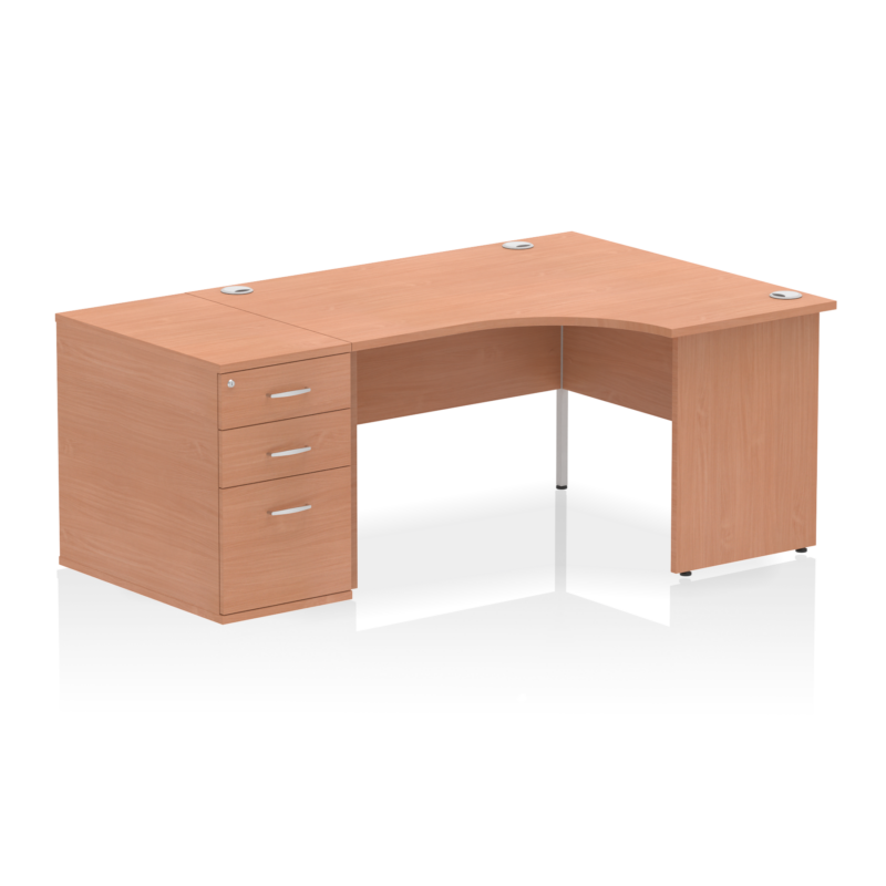Impulse Panel End Crescent Desk Workstation - Image 73
