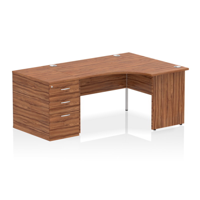 Impulse Panel End Crescent Desk Workstation - Image 75