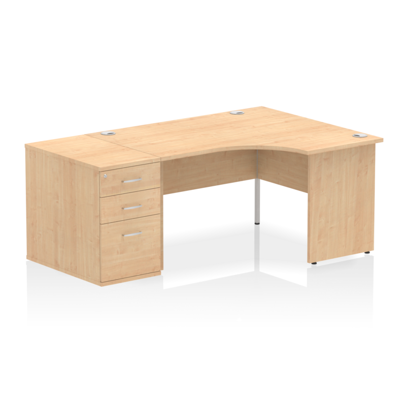 Impulse Panel End Crescent Desk Workstation - Image 76