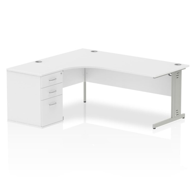 Impulse 1800mm Cable Managed Left Crescent Desk Workstation - Image 17