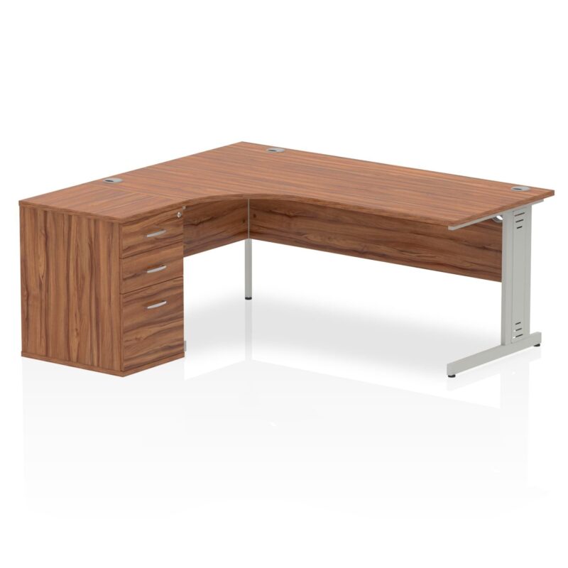 Impulse 1800mm Cable Managed Left Crescent Desk Workstation - Image 15