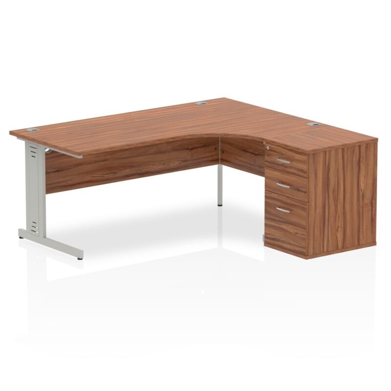 Impulse 1800mm Cable Managed Right Crescent Desk Workstation - Image 15