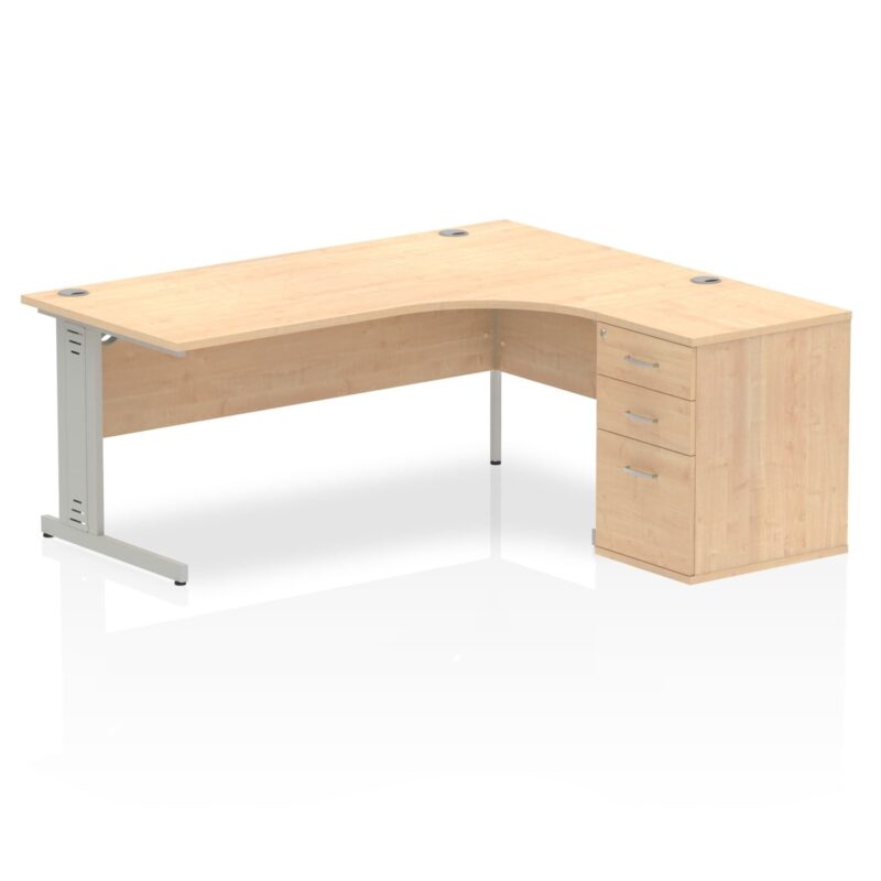 Impulse 1800mm Cable Managed Right Crescent Desk Workstation - Image 11