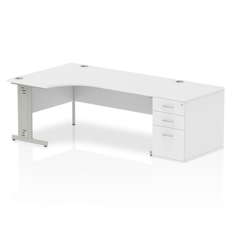 Impulse 1800mm Cable Managed Left Crescent Desk Workstation - Image 18