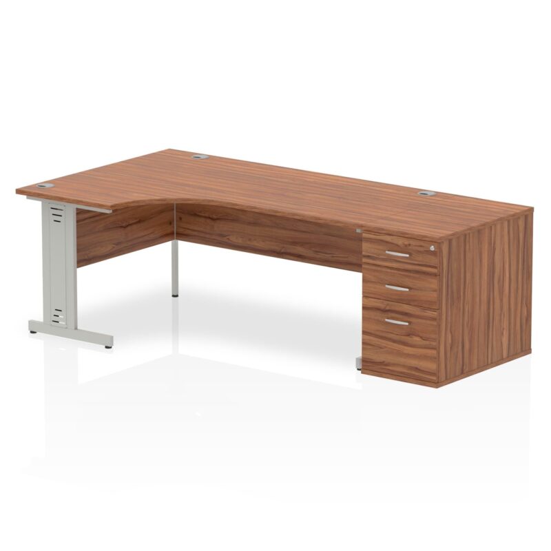 Impulse 1800mm Cable Managed Left Crescent Desk Workstation - Image 16