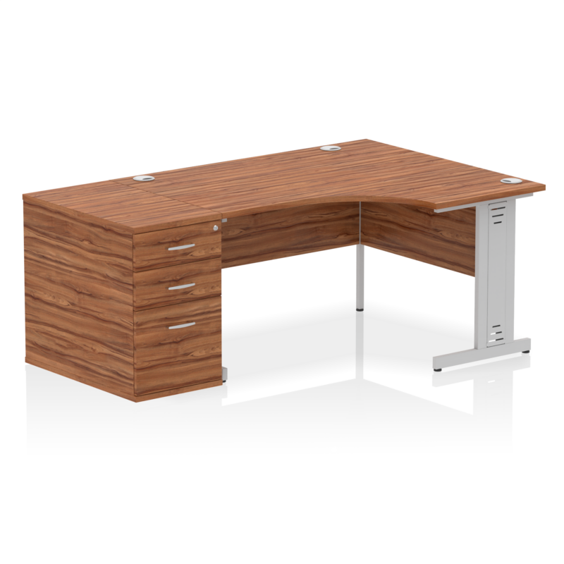 Impulse 1400mm Cable Managed Right Crescent Desk Workstation - Image 37