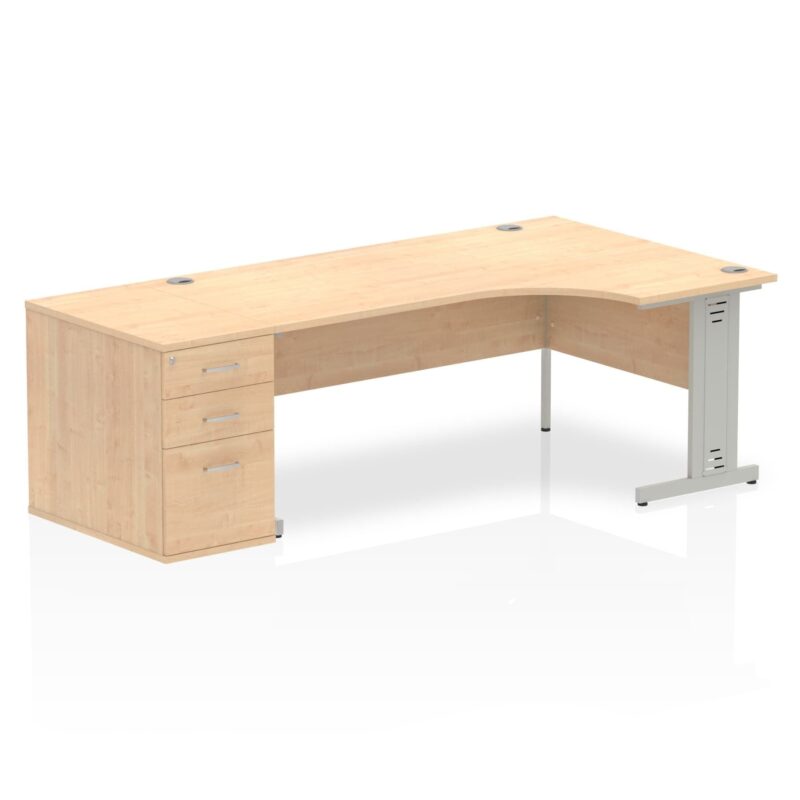 Impulse 1800mm Cable Managed Right Crescent Desk Workstation - Image 12