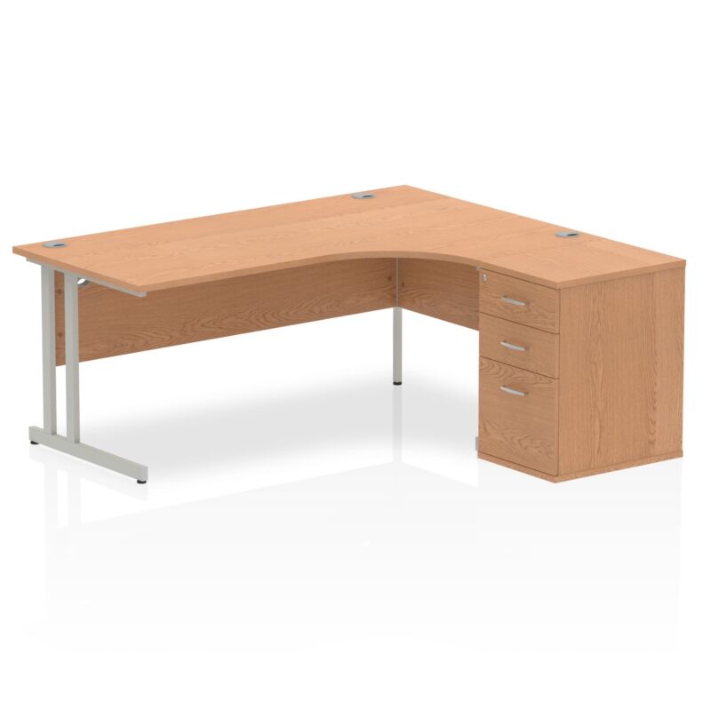 Impulse 1800mm Cantilever Right Crescent Desk Workstation - Image 10