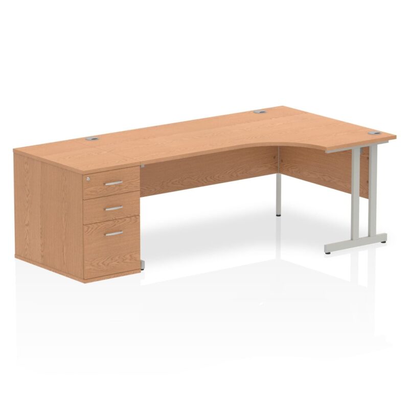 Impulse 1800mm Cantilever Right Crescent Desk Workstation - Image 12