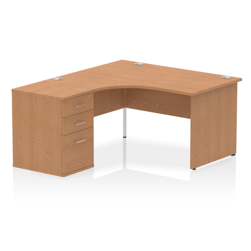 Impulse Panel End Crescent Desk Workstation - Image 55