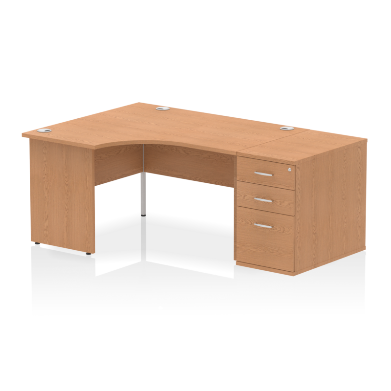 Impulse Panel End Crescent Desk Workstation - Image 70