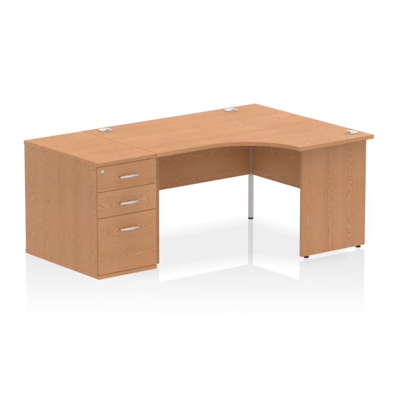 Impulse Panel End Crescent Desk Workstation - Image 77