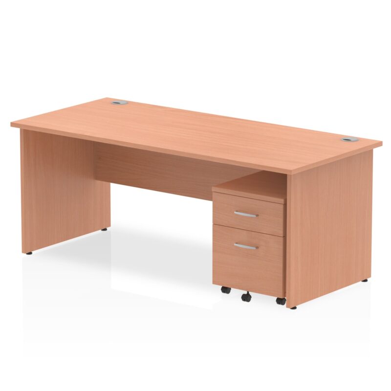 Impulse Panel End Straight Desk With Mobile Pedestal - Image 37