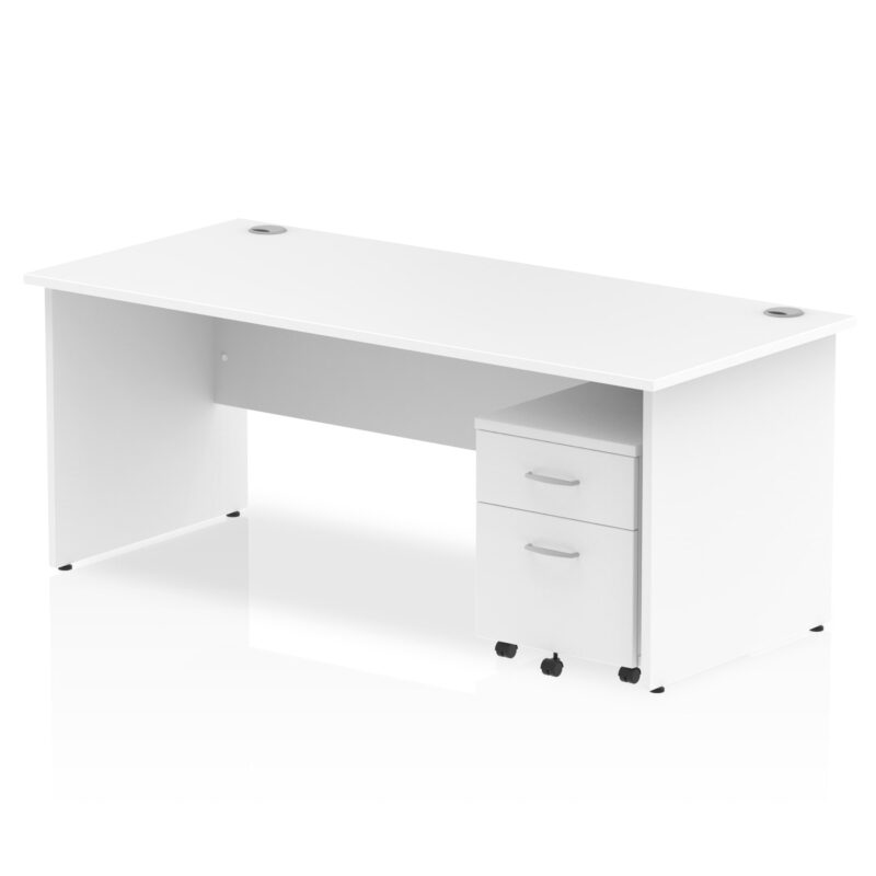 Impulse Panel End Straight Desk With Mobile Pedestal - Image 47