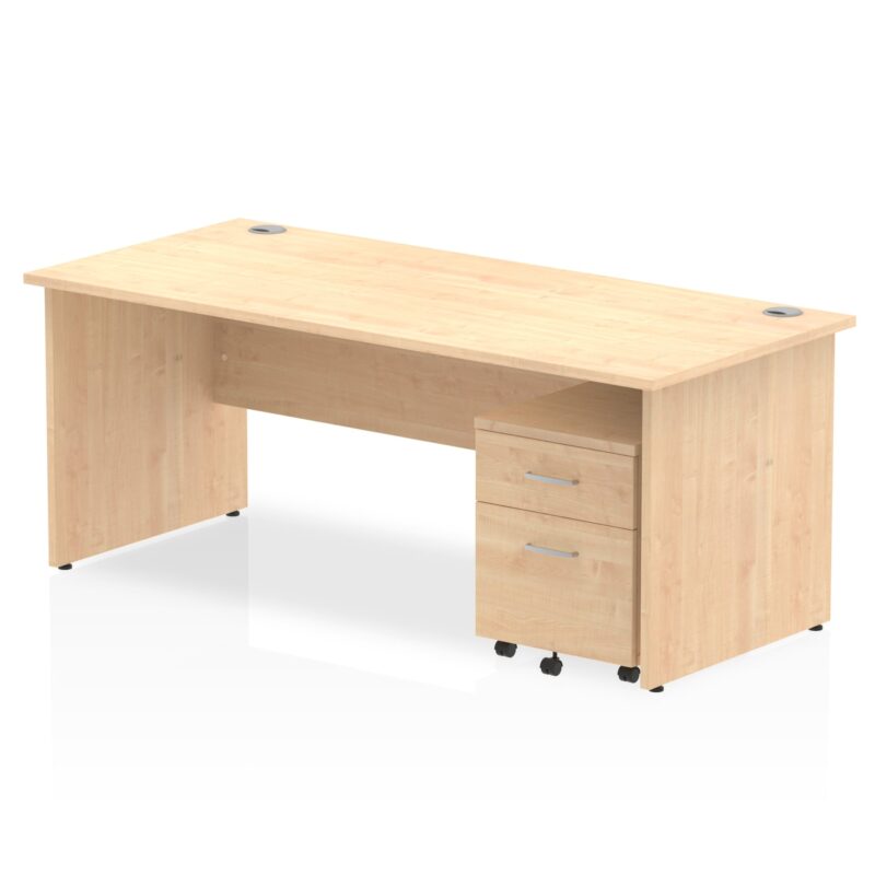 Impulse Panel End Straight Desk With Mobile Pedestal - Image 41