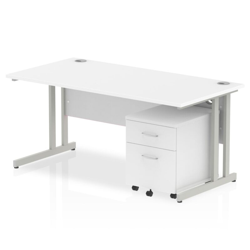 Impulse 1600mm Cantilever Straight Desk With Mobile Pedestal - Image 17