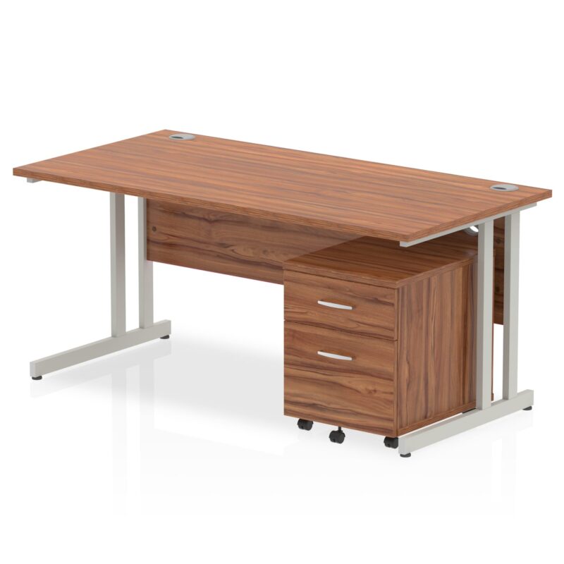 Impulse 1600mm Cantilever Straight Desk With Mobile Pedestal - Image 15