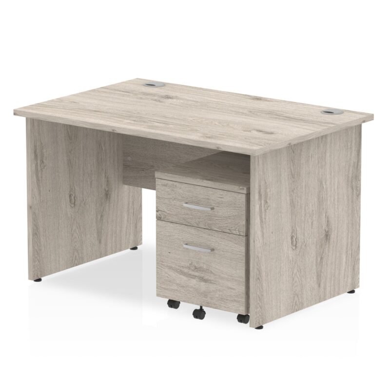 Impulse Panel End Straight Desk With Mobile Pedestal - Image 3