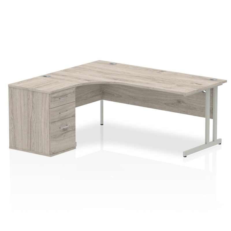 Impulse 1800mm Cantilever Left Crescent Desk Workstation - Image 6