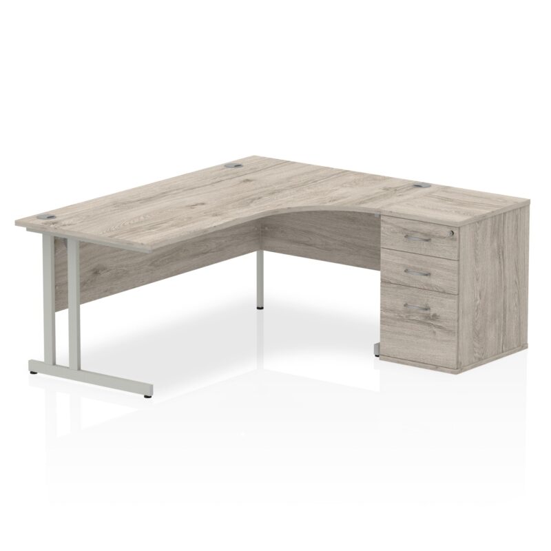 Impulse 1800mm Cantilever Right Crescent Desk Workstation - Image 4
