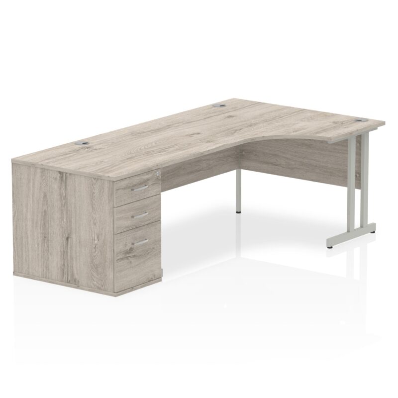 Impulse 1800mm Cantilever Right Crescent Desk Workstation - Image 6