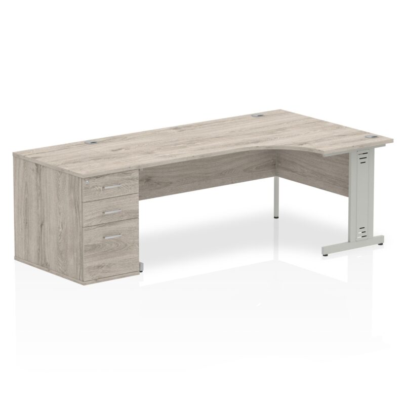 Impulse 1800mm Cable Managed Right Crescent Desk Workstation - Image 10