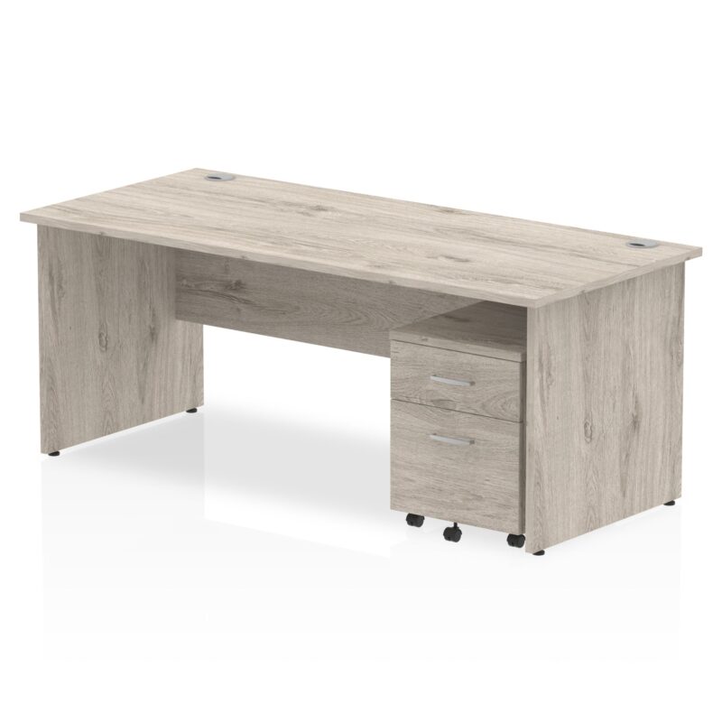 Impulse Panel End Straight Desk With Mobile Pedestal - Image 39