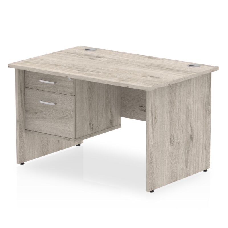 OE - Impulse 1200mm Panel End Straight Desk With Single Fixed Pedestal - Image 2