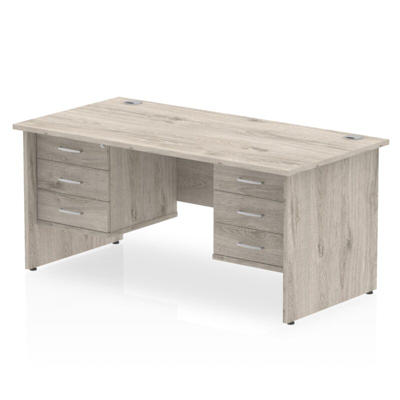 Impulse 1800mm Panel End Straight Desk With Two Fixed Pedestal - Image 4