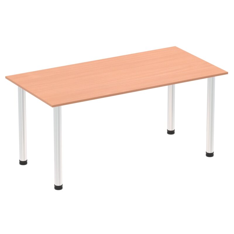 Impulse 1600mm Straight Table With Post Leg - Image 3
