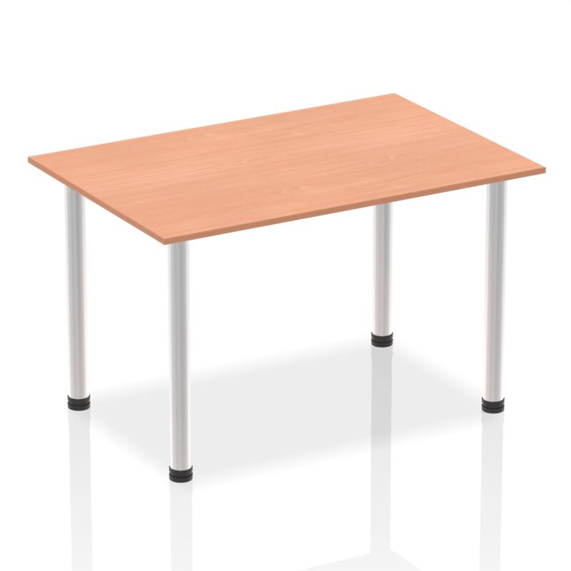 Impulse 1400mm Straight Table With Post Leg - Image 4